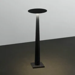 Lámpara de mesa LED Nemo Portofino, negra, mármol
