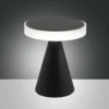 Lámpara de mesa LED Neutra, altura 20 cm, negra, regulador táctil