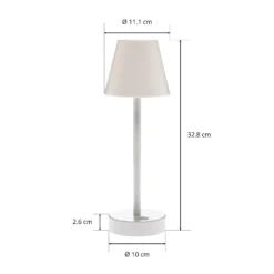 Lámpara de mesa LED Newgarden Lola Slim con batería, blanca