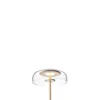 Lámpara de mesa LED Nuura Blossi, altura 43 cm, dorada/transparente