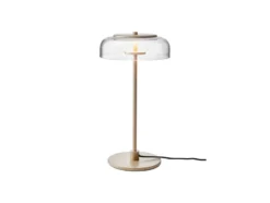 Lámpara de mesa LED Nuura Blossi, altura 43 cm, dorada/transparente