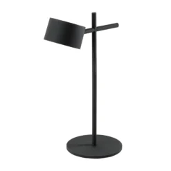 Lámpara de mesa LED OSRAM Decor Kyoto, aluminio, negra, atenuable