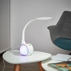 Lámpara de mesa LED Paula, blanco