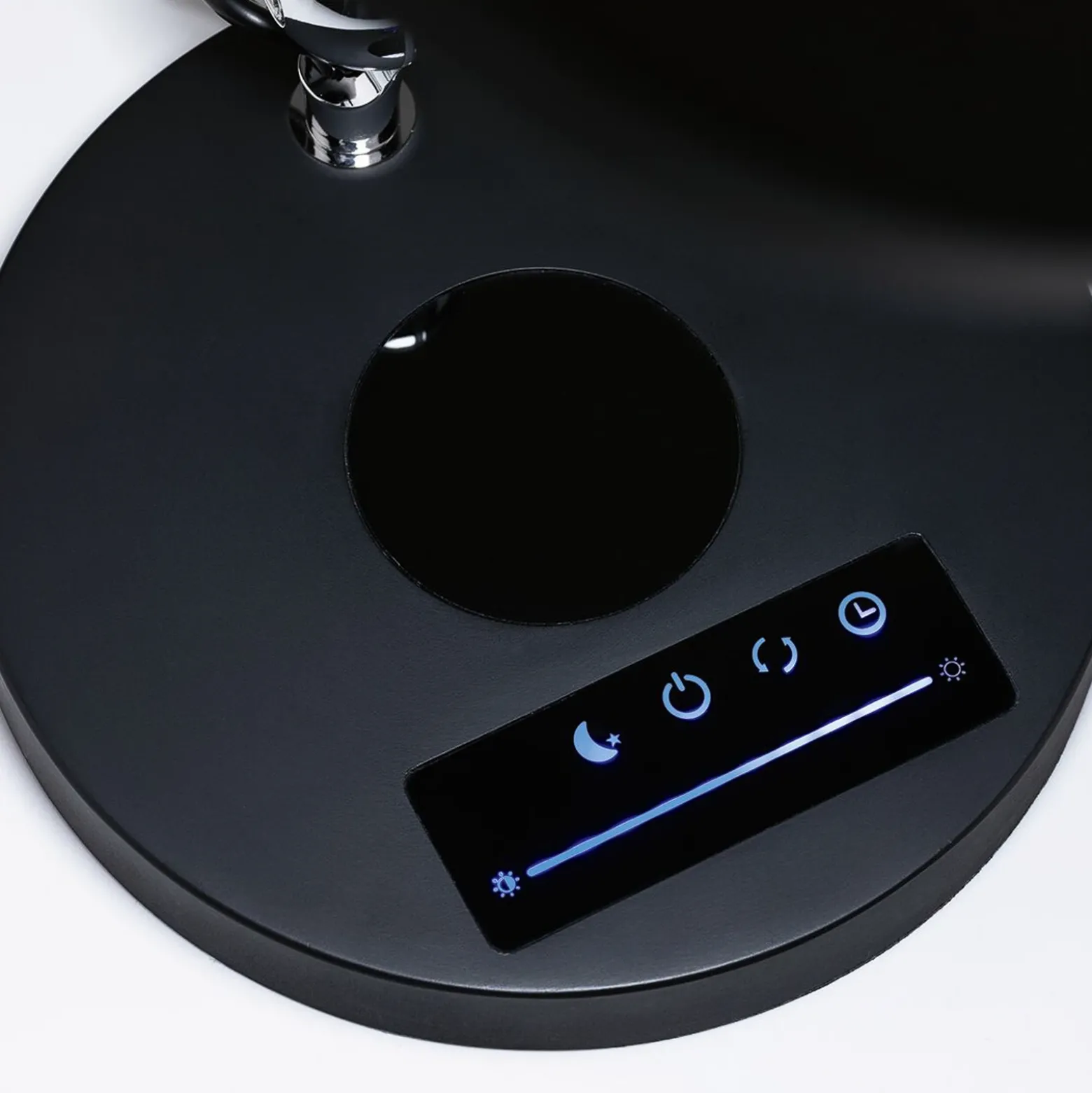 lámpara de mesa LED Paulmann Numis, negra, atenuable, CCT