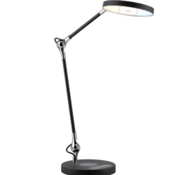 lámpara de mesa LED Paulmann Numis con función de carga, color negro