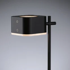 lámpara de mesa LED Paulmann Varia, negra, 37 cm, atenuable CCT