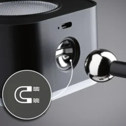 lámpara de mesa LED Paulmann Varia, negra, 37 cm, atenuable CCT