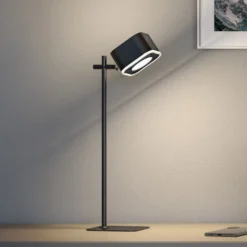 lámpara de mesa LED Paulmann Varia, negra, 37 cm, atenuable CCT