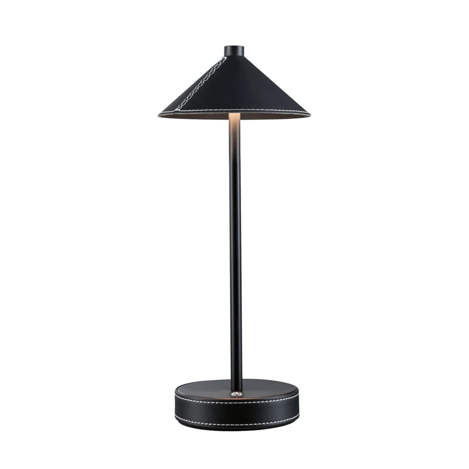 lámpara de mesa LED Pellini de Paulmann, negra, down, CCT