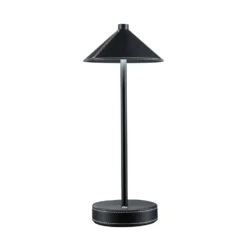 lámpara de mesa LED Pellini de Paulmann, negra, down, CCT