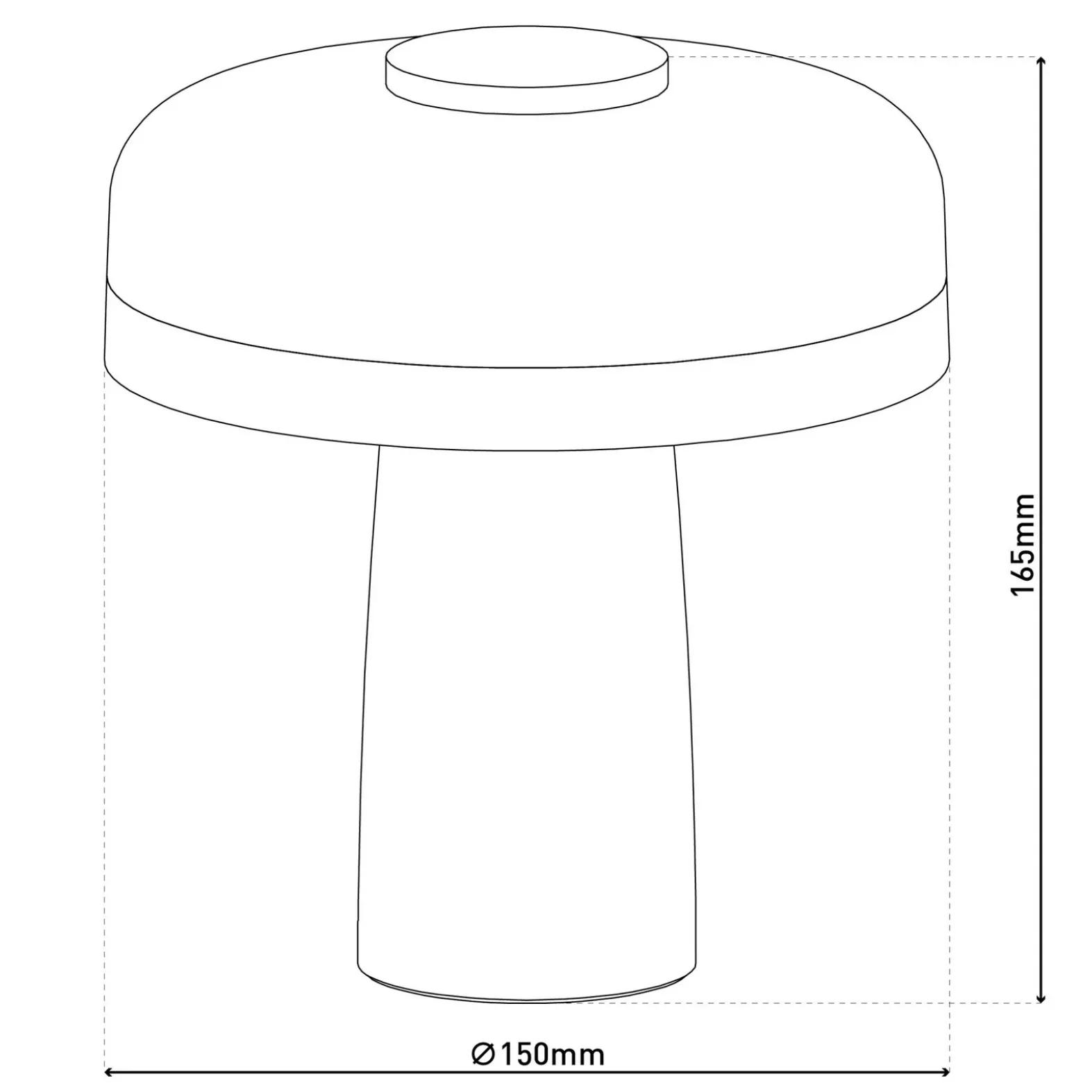 Lámpara de mesa LED Pilu, blanca, altura 16,5 cm metal touchdim