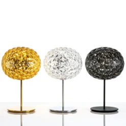 Lámpara de mesa LED Planet, atenuador, ahumado