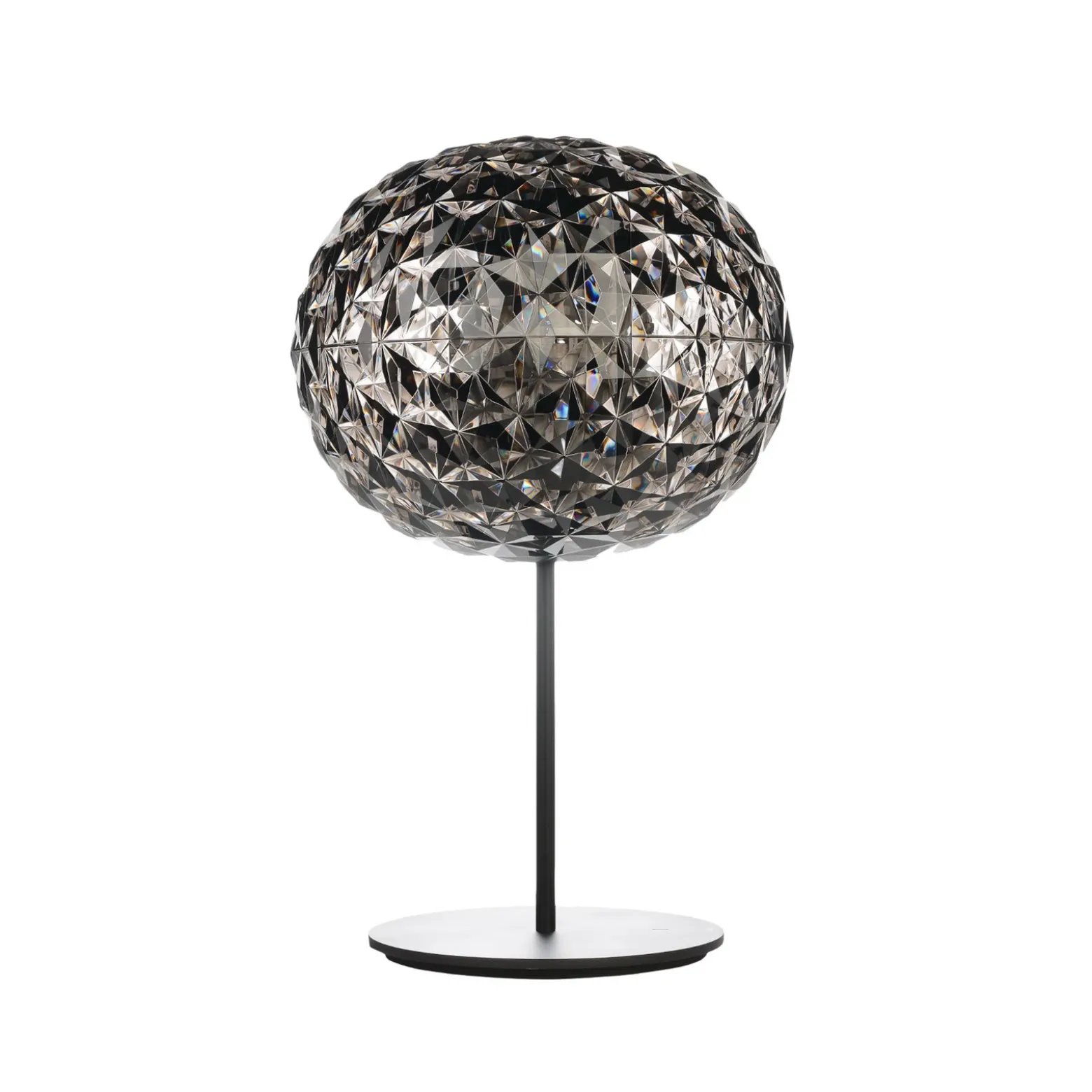 Lámpara de mesa LED Planet, atenuador, ahumado