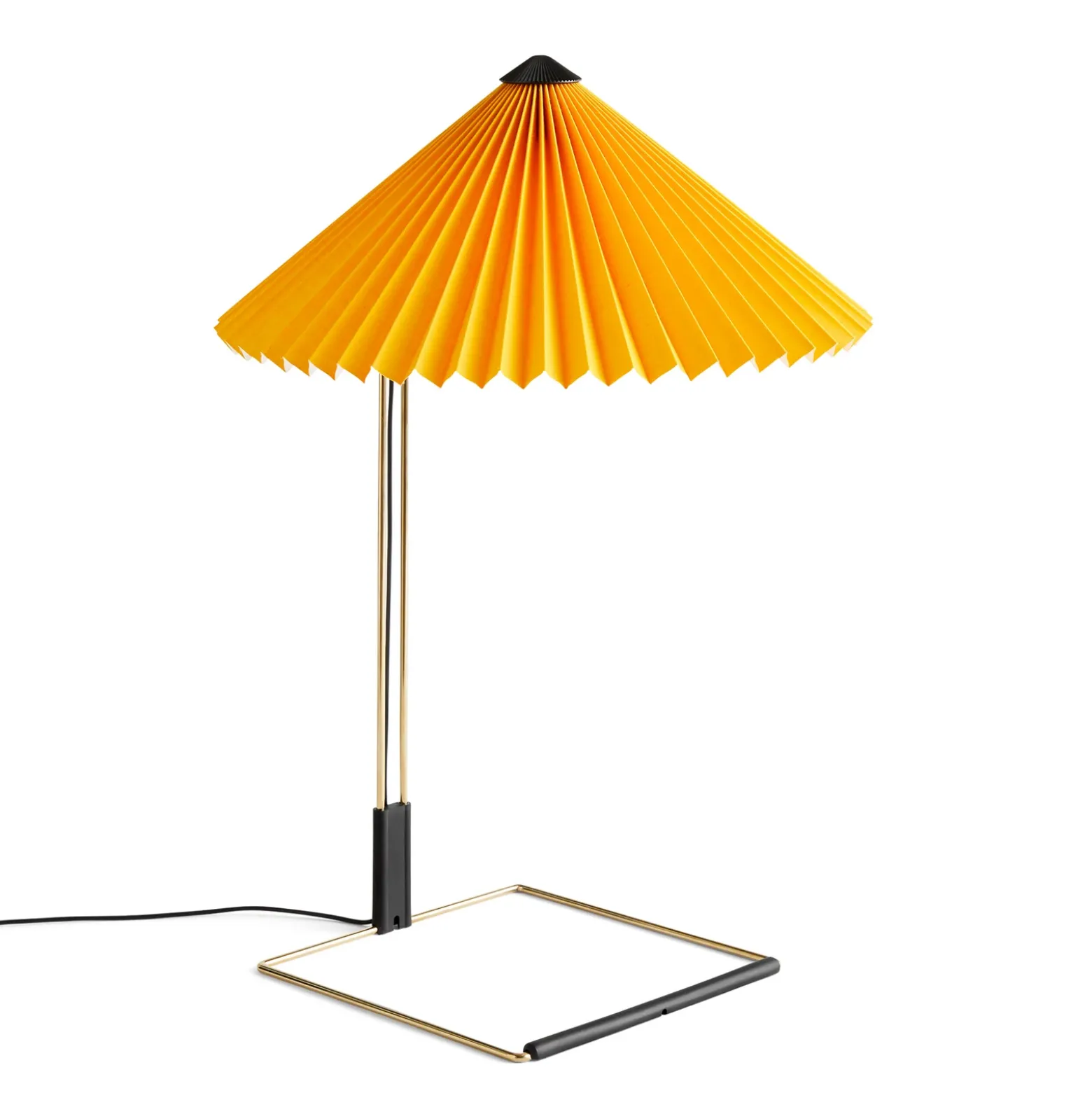 Lámpara de mesa LED plisada HAY Matin 380, amarilla