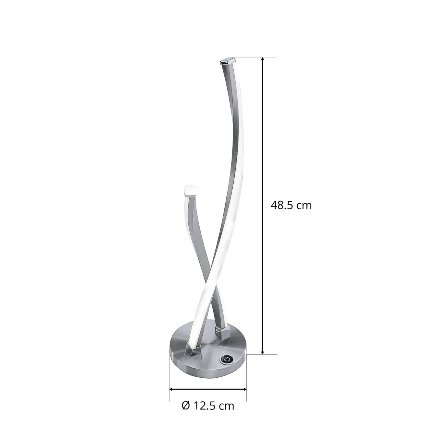 Lámpara de mesa LED Polina de Paul Neuhaus, plateada, metal, atenuable