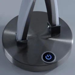 Lámpara de mesa LED Polina de Paul Neuhaus, plateada, metal, atenuable