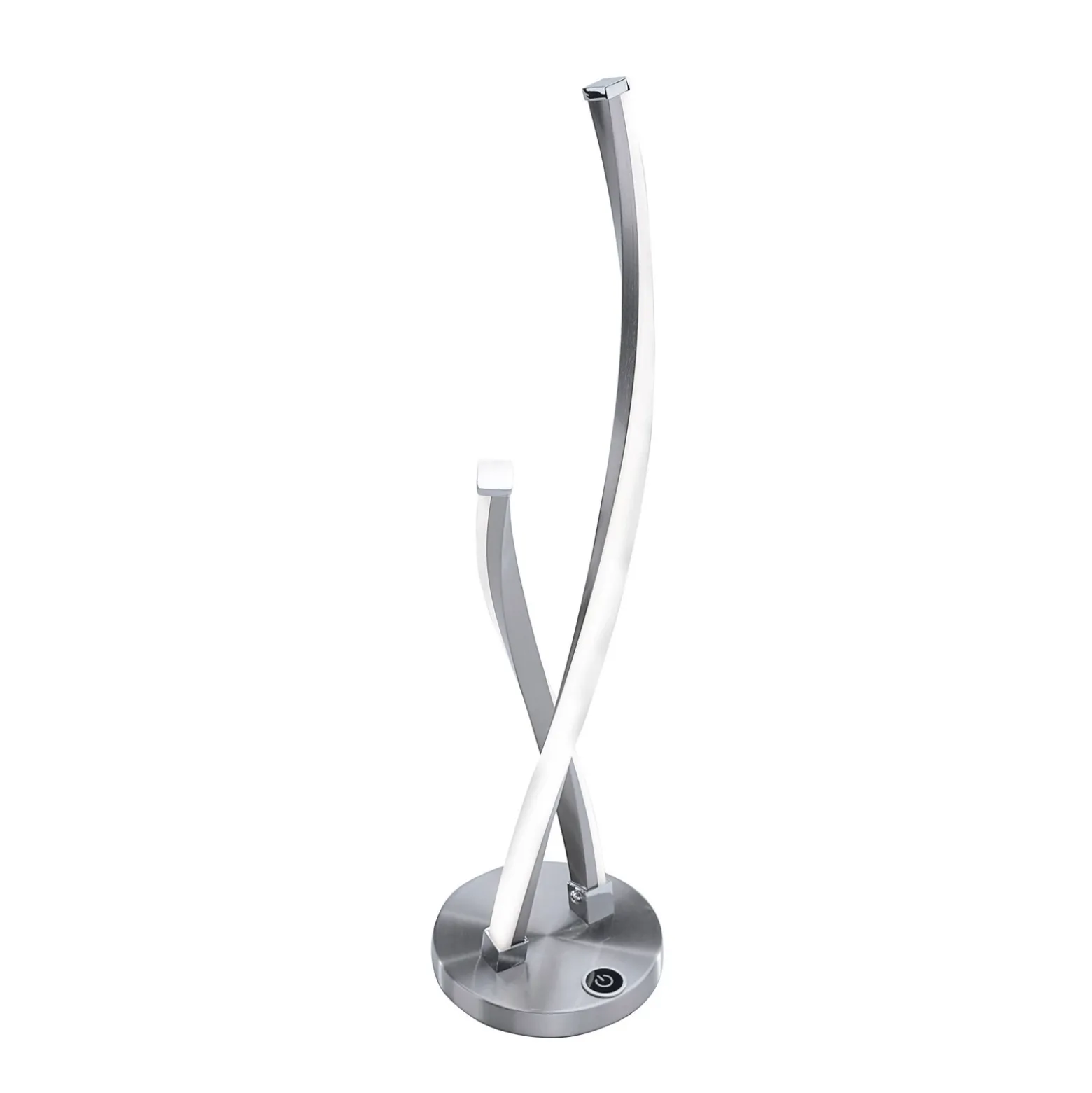 Lámpara de mesa LED Polina de Paul Neuhaus, plateada, metal, atenuable