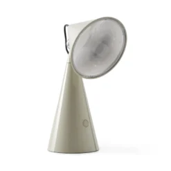 Lámpara de mesa LED Pose de Tom Dixon, gris claro, altura 25 cm