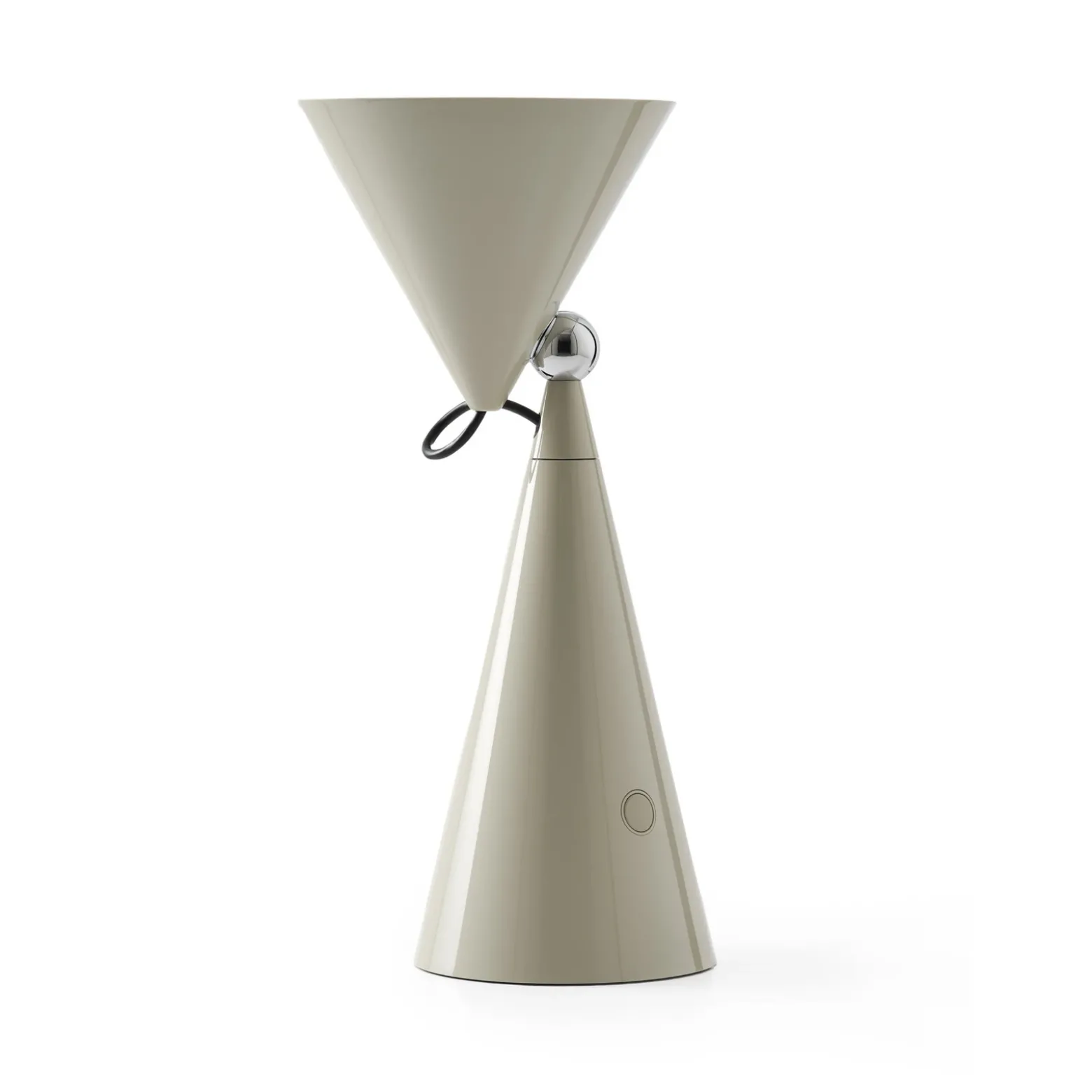 Lámpara de mesa LED Pose de Tom Dixon, gris claro, altura 25 cm