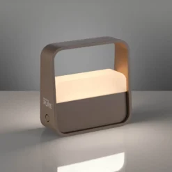 lámpara de mesa LED PURE Go, bronce, aluminio