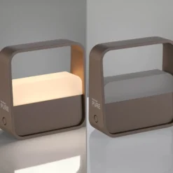 lámpara de mesa LED PURE Go, bronce, aluminio