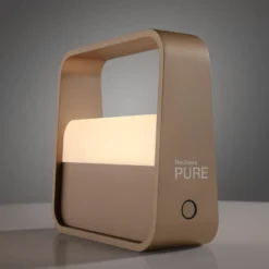 lámpara de mesa LED PURE Go, bronce, aluminio