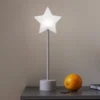Lámpara de mesa LED recargable Blizz, gris, 40 cm, forma de estrella, atenuable