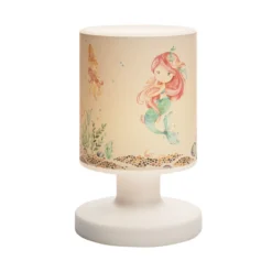 Lámpara de mesa LED recargable Mara sirena, colorida, 21 cm