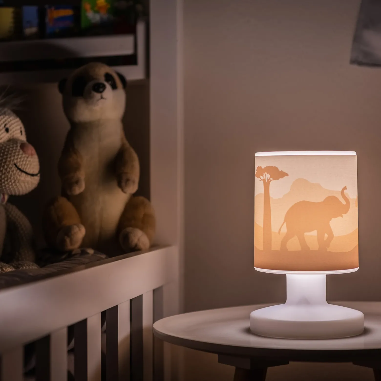 Lámpara de mesa LED recargable Scandi Savanne, naranja, 21, cm