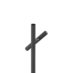 Lámpara de mesa LED recargable Streak-B, altura 50 cm, negra, de metal