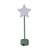 Lámpara de mesa LED recargable Blizz, verde, 40 cm, con forma de estrella,