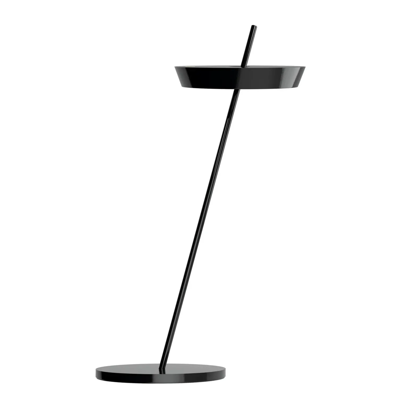 Lámpara de mesa LED recargable Mahina, negra, altura 36 cm, metal, CCT