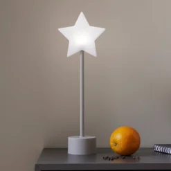 Lámpara de mesa LED recargable Pina beige Altura 27,8cm Metal/cristal