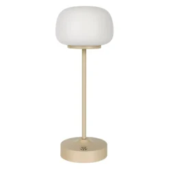 Lámpara de mesa LED recargable Pina beige Altura 27,8cm Metal/cristal