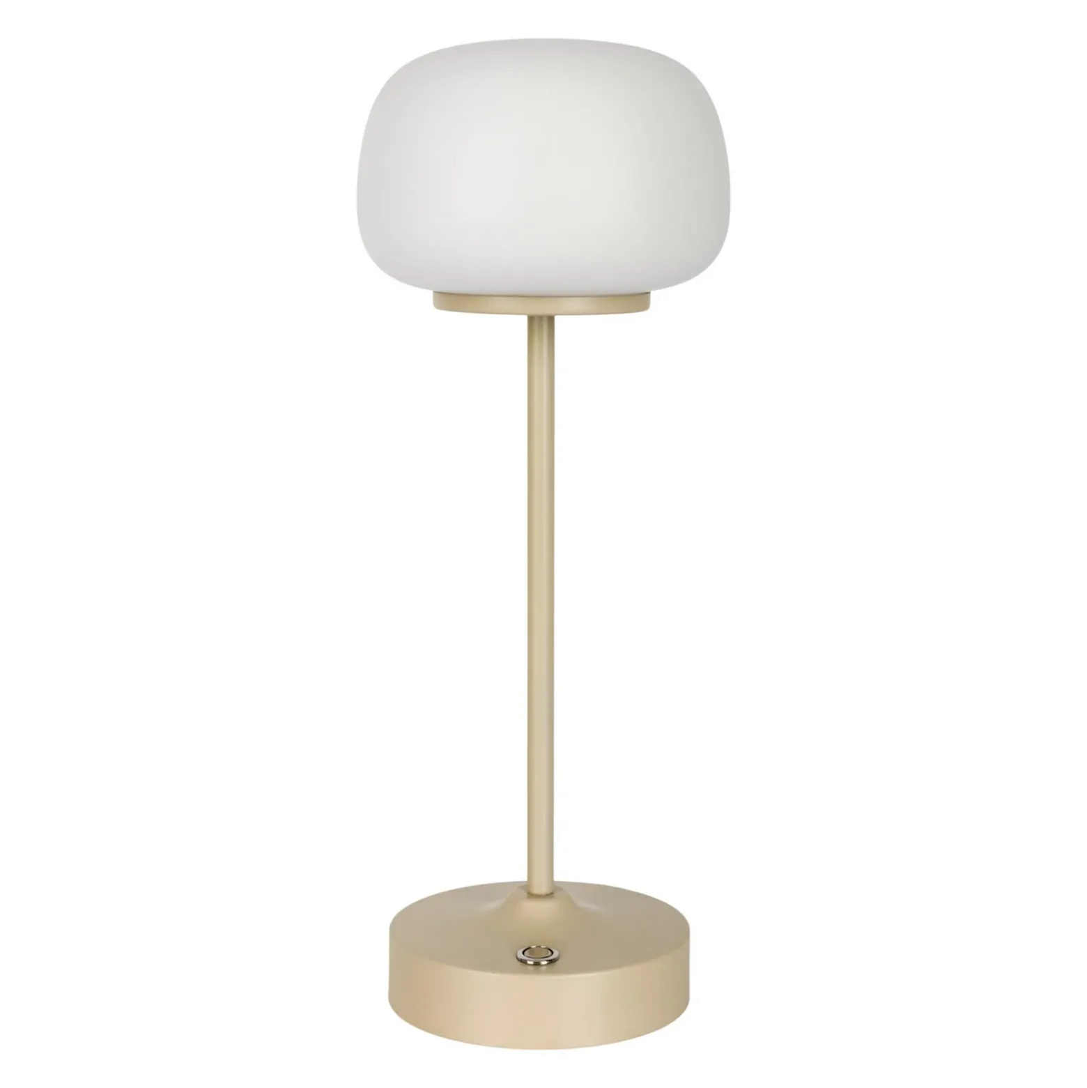 Lámpara de mesa LED recargable Pina beige Altura 27,8cm Metal/cristal