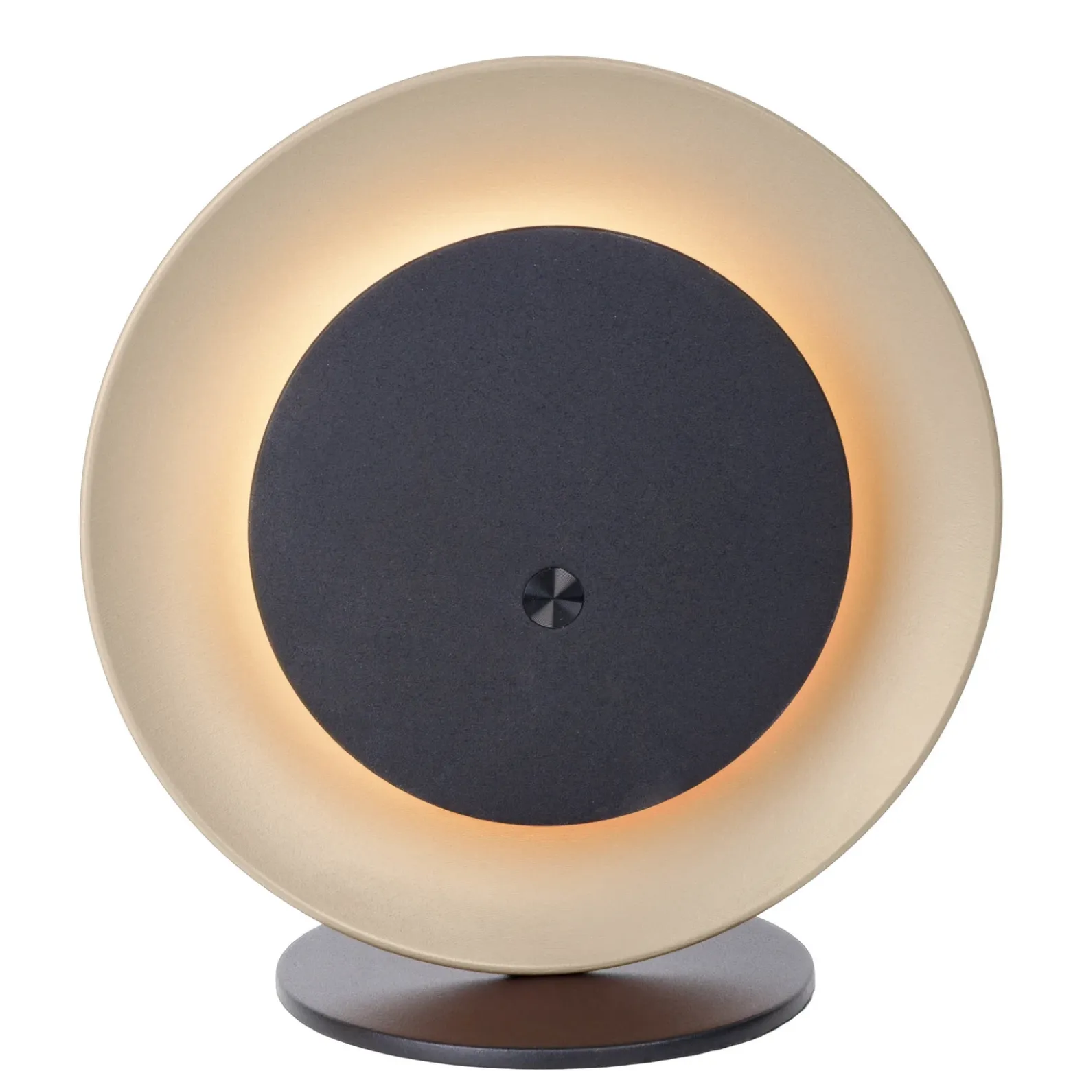 lámpara de mesa LED recargable Solan, negro/beige, solar, IP54