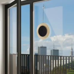 lámpara de mesa LED recargable Solan, negro/beige, solar, IP54