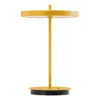 Lámpara de mesa LED recargable UMAGE Asteria Move, amarillo sol liso, 31 cm
