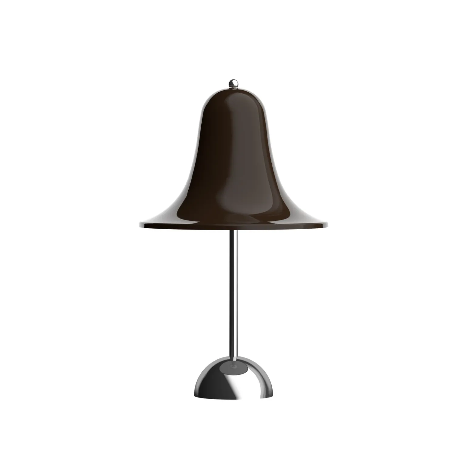 Lámpara de mesa LED recargable VERPAN Pantop, marrón, altura 30 cm, IP44