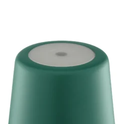 Lámpara de mesa LED recargable Kaami, verde, altura 37 cm, IP44, atenuable.