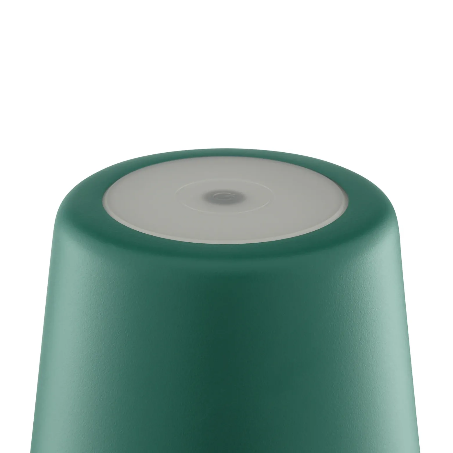 Lámpara de mesa LED recargable Kaami, verde, altura 37 cm, IP44, atenuable.