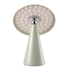 Lámpara de mesa LED recargable Beacon Kinoko, verde, 27 cm, CCT