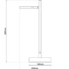 Lámpara de mesa LED recargable Lupa, blanca, altura 45 cm, metal, touchdim
