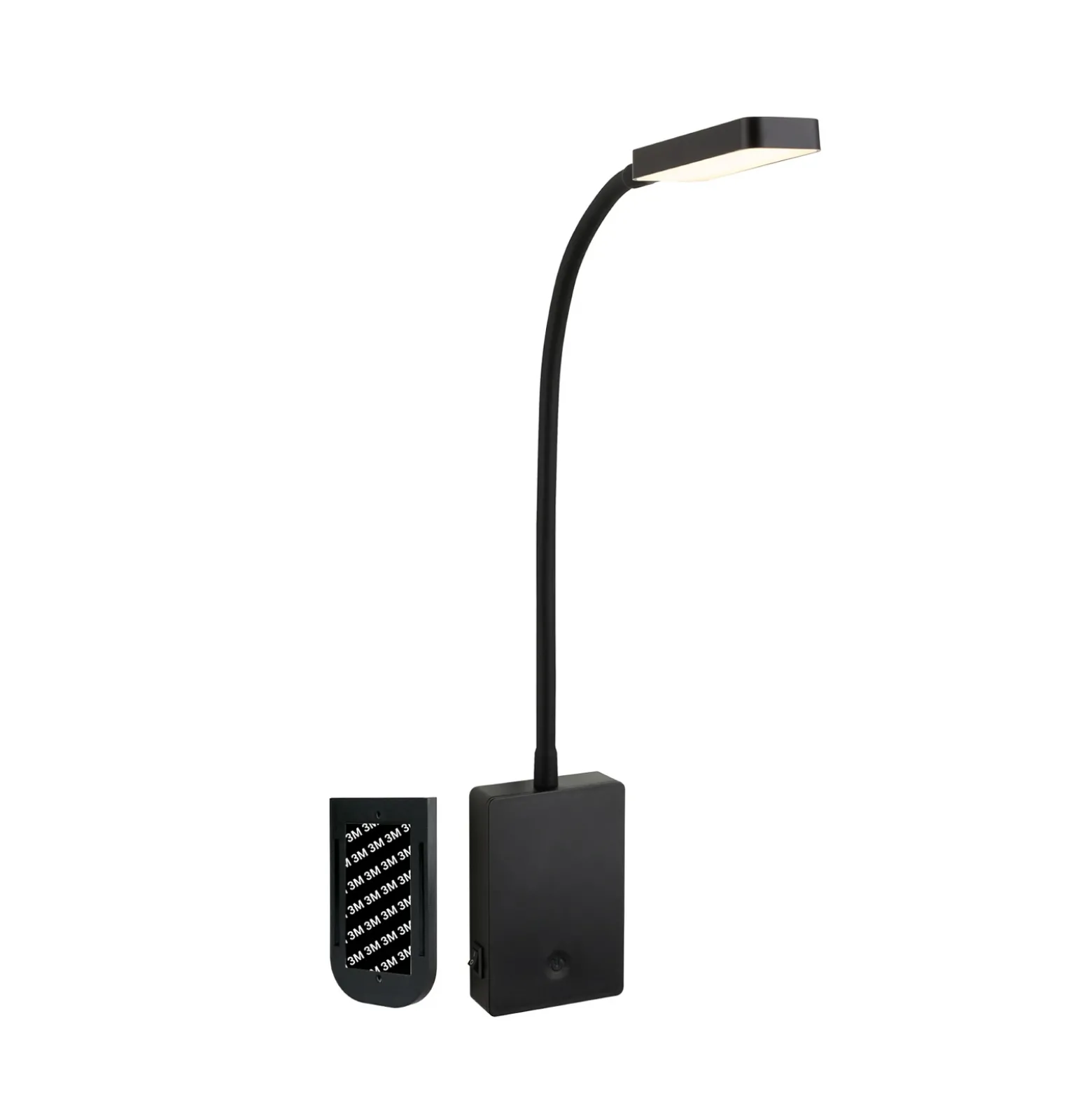 Lámpara de mesa LED recargable Cielo, negro, altura 56 cm, plástico