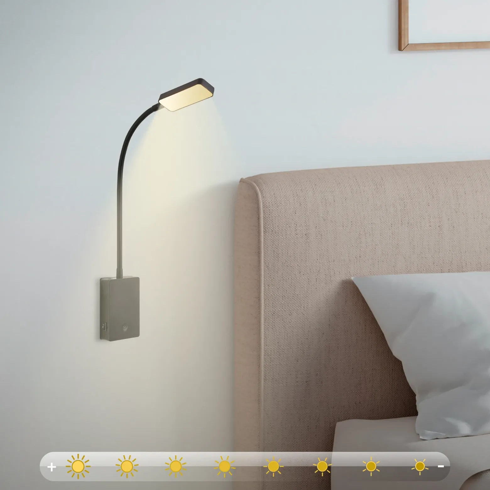 Lámpara de mesa LED recargable Cielo, negro, altura 56 cm, plástico