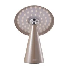 Lámpara de mesa LED recargable Beacon Kinoko, marrón, 27 cm, CCT