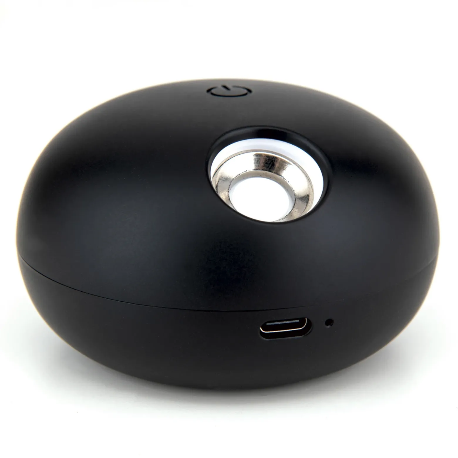 Lámpara de mesa LED recargable Kerby, negra, altura 40 cm, acero/aluminio