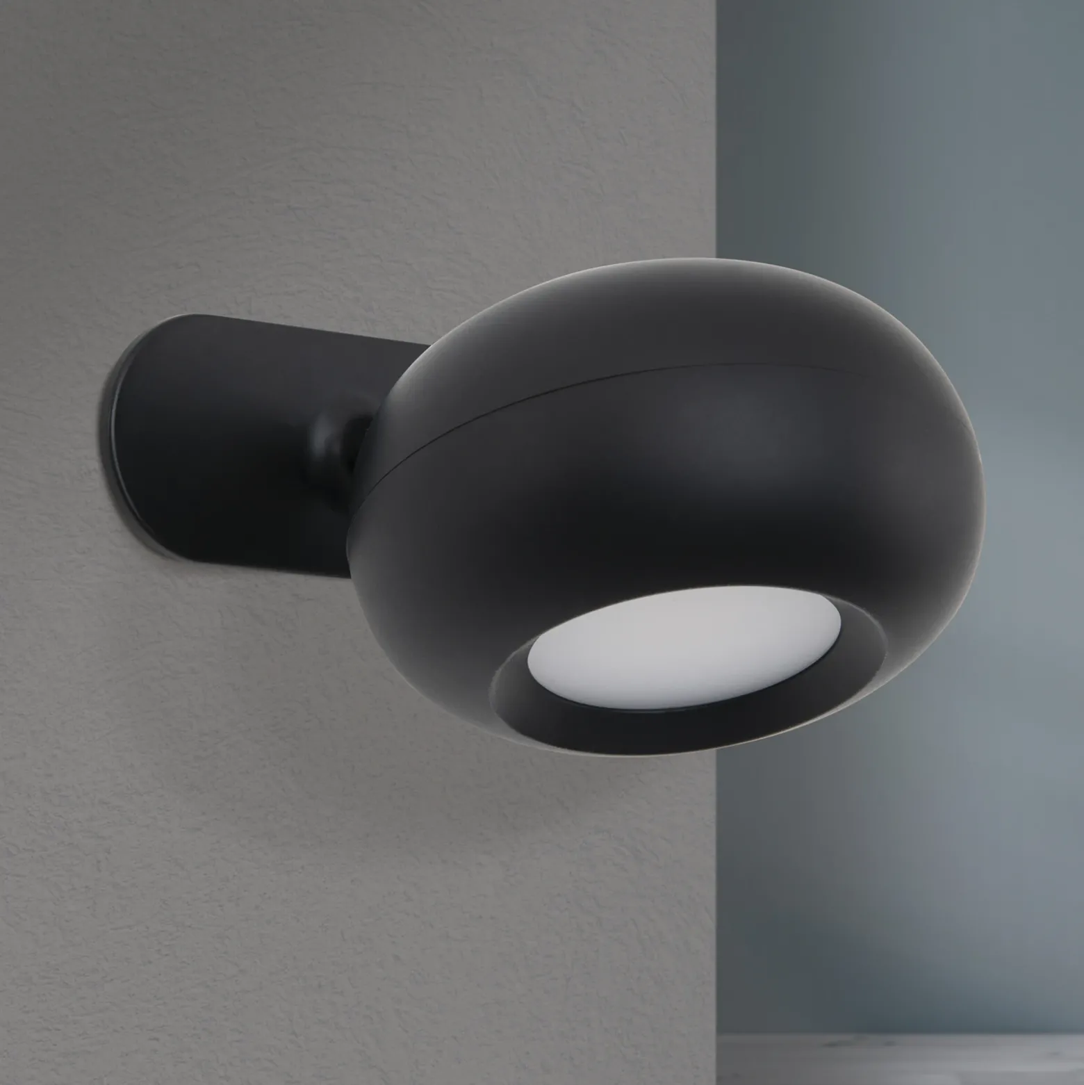 Lámpara de mesa LED recargable Kerby, negra, altura 40 cm, acero/aluminio