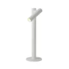 Lámpara de mesa LED recargable Antrim, blanca, 1 luz, IP54, atenuable