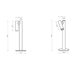 Lámpara de mesa LED recargable Antrim, blanca, 1 luz, IP54, atenuable